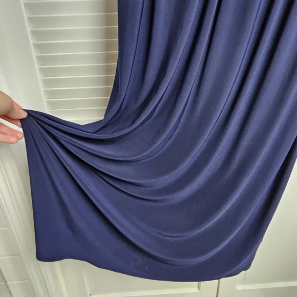 R&M Richards Women's Navy and Taupe Maxi Length Dress Gown Size 18W - Picture 5 of 11